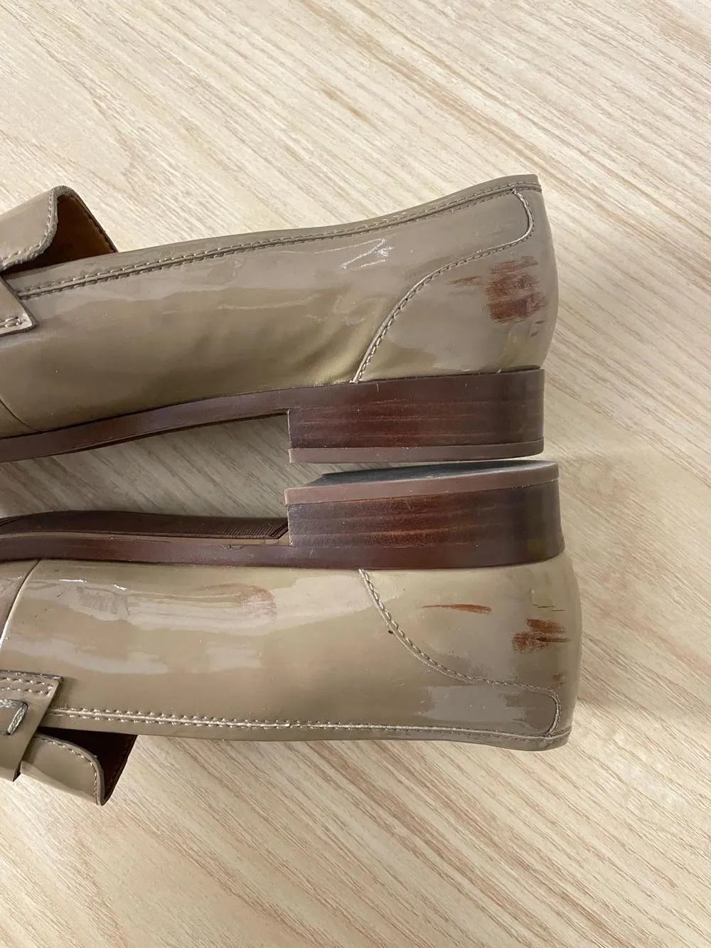 franco sarto patent leather loafers sold by Good Market Thrift Store product image thumbnail 3
