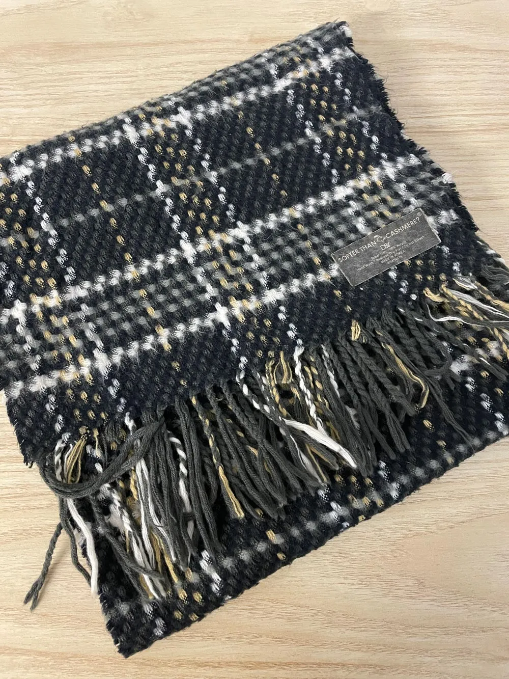 vintage softer than cashmere plaid scarf sold by Good Market Thrift Store