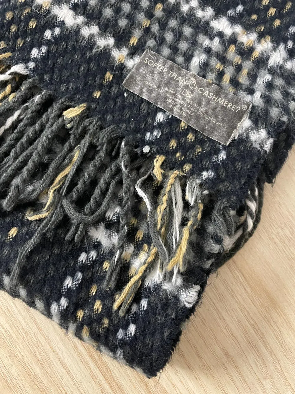 vintage softer than cashmere plaid scarf sold by Good Market Thrift Store product image thumbnail 2