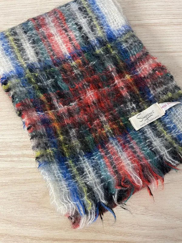 vintage simpsons scotland tartan mohair scarf sold by Good Market Thrift Store