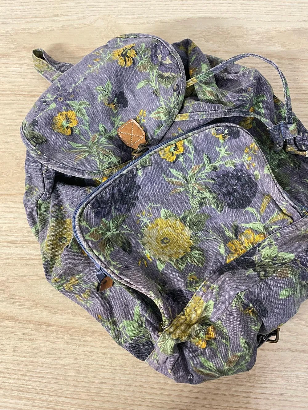 vintage 00s floral denim backpack sold by Good Market Thrift Store