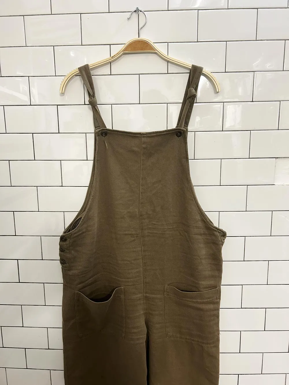 zara minimal wide leg baggy overalls sold by Good Market Thrift Store
