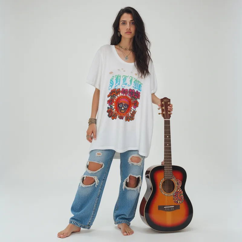 sublime oversized distressed sun t-shirt dress sold by Good Market Thrift Store