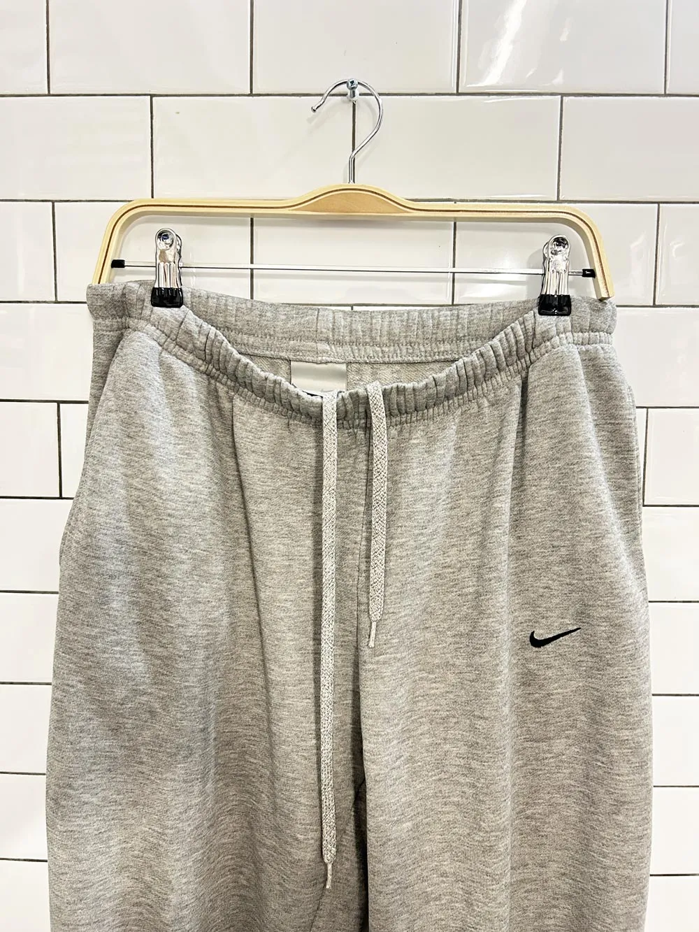 vintage 00s nike minimal check drawstring sweatpants sold by Good Market Thrift Store