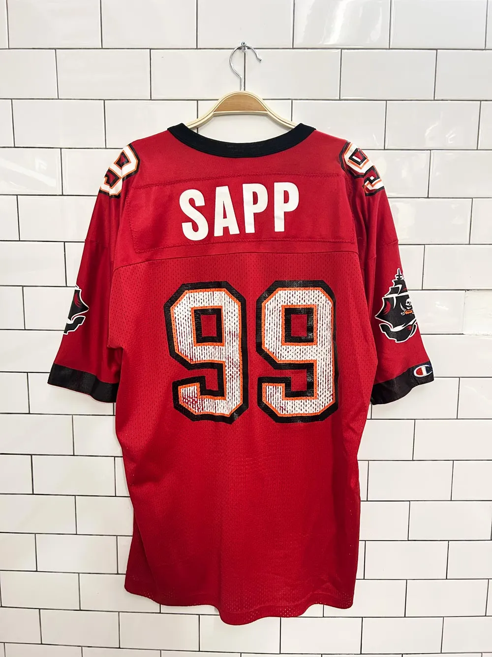 vintage champion tampa bay buccaneers warren sapp jersey sold by Good Market Thrift Store product image thumbnail 3