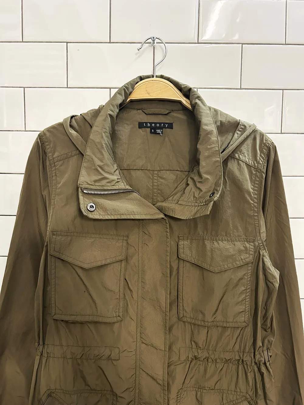 theory spring utility long jacket sold by Good Market Thrift Store