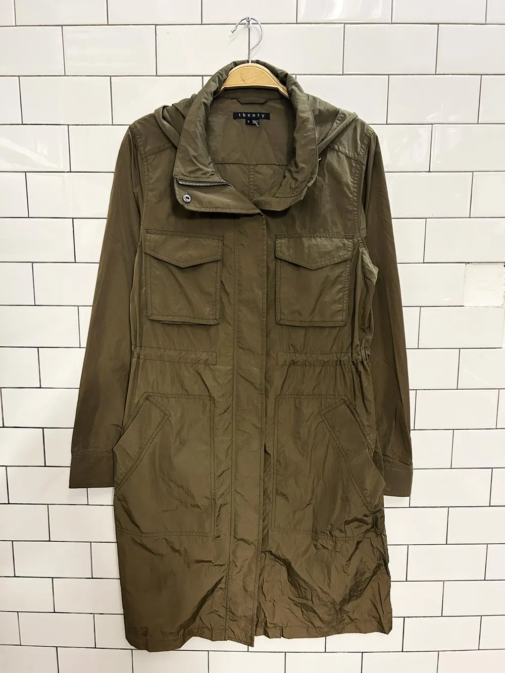 theory spring utility long jacket sold by Good Market Thrift Store product image thumbnail 2
