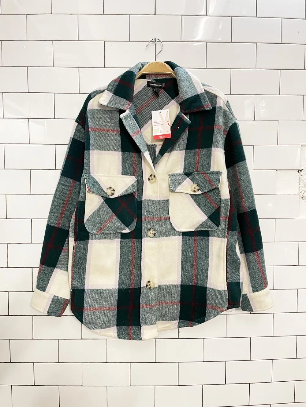 streetwear plaid flannel shirt jacket sold by Good Market Thrift Store