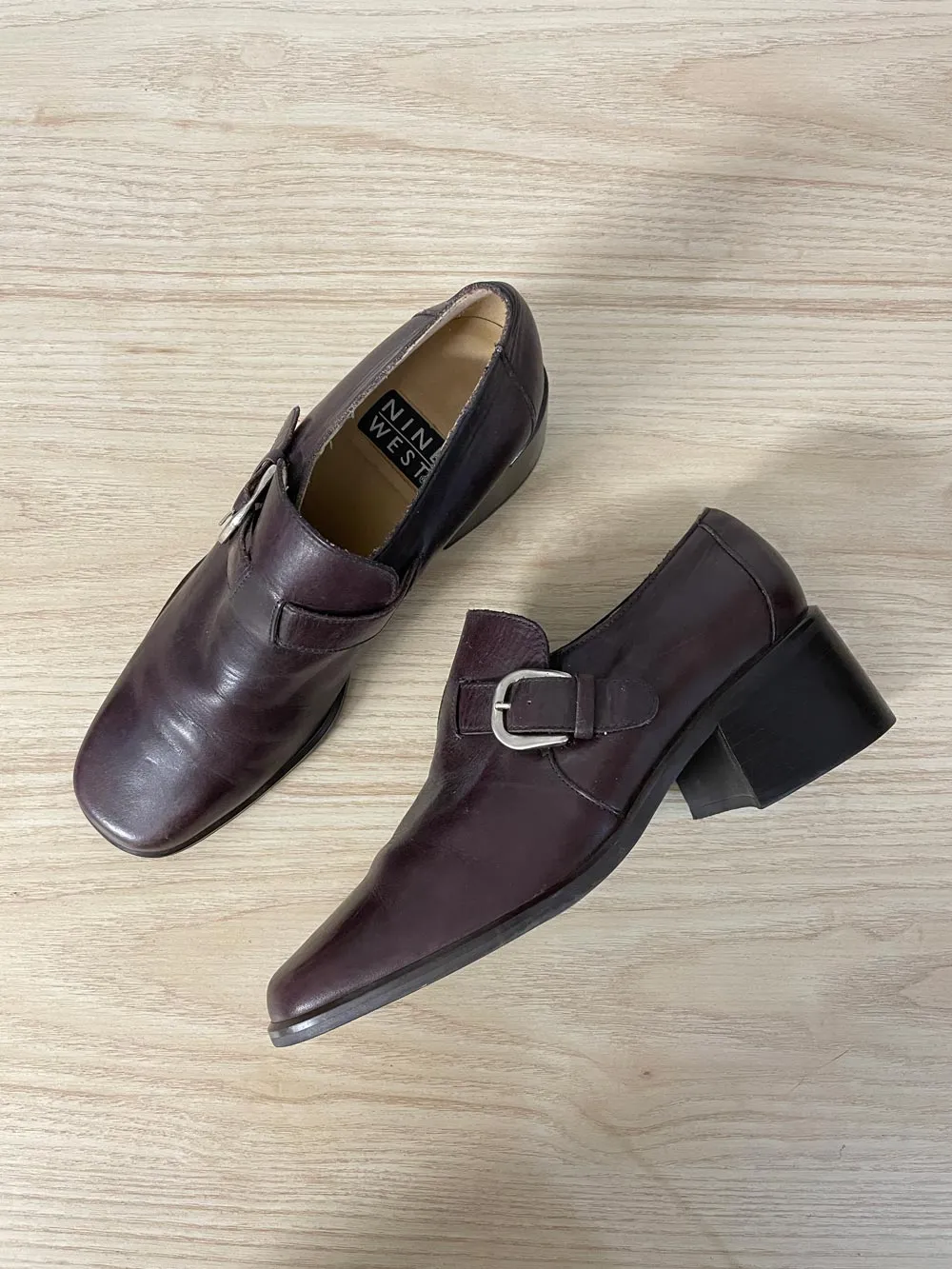 vintage 90s nine west buckle leather loafer sold by Good Market Thrift Store