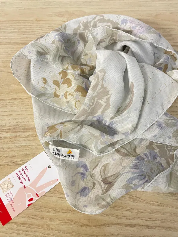 vintage liz claiborne 100% silk scarf sold by Good Market Thrift Store