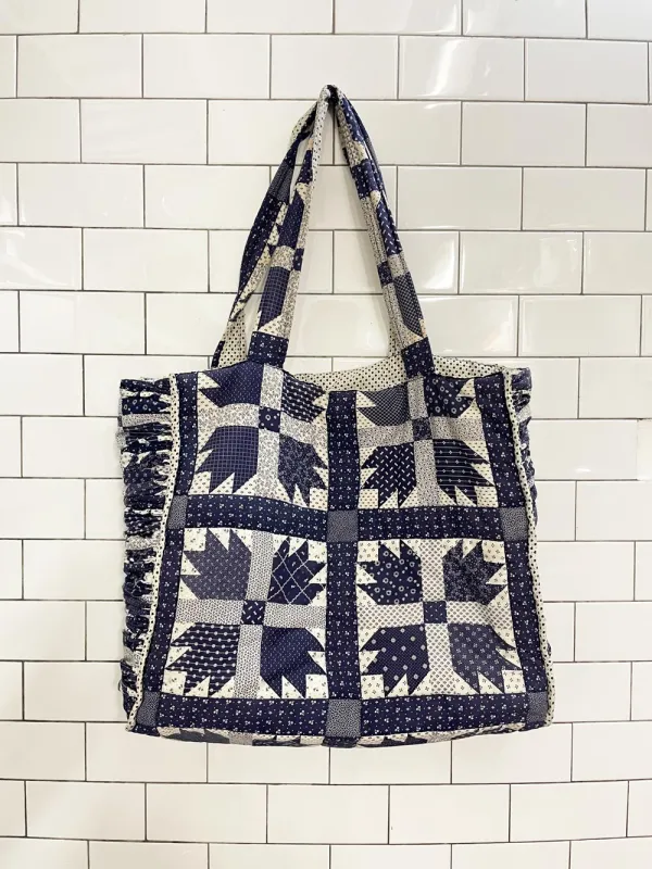 handmade quilt star tote bag sold by Good Market Thrift Store