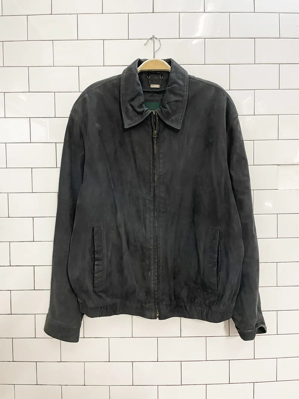 vintage 00s danier nubuck leather bomber jacket sold by Good Market Thrift Store