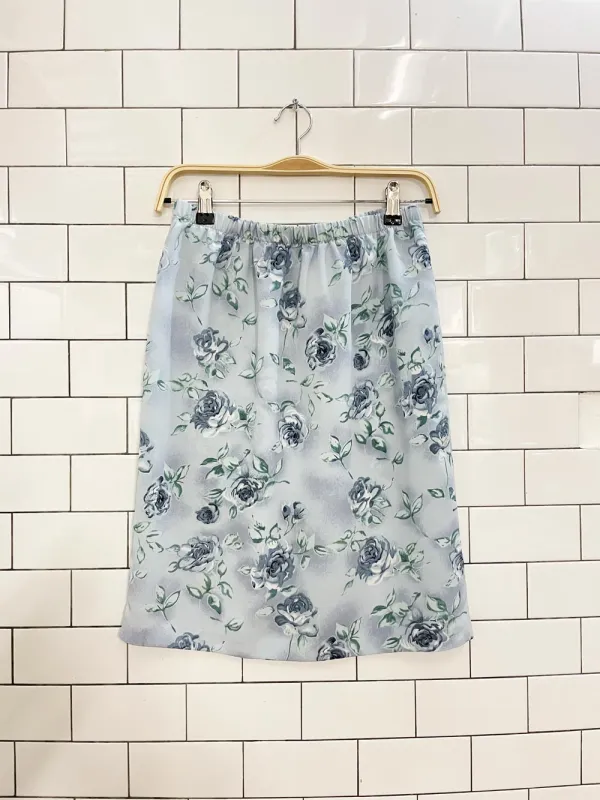 vintage 00s high rise floral mini skirt sold by Good Market Thrift Store