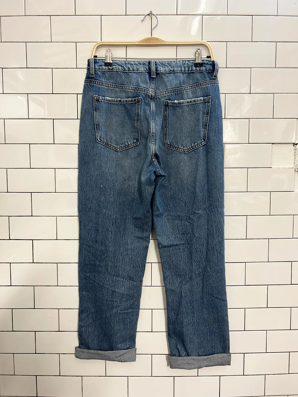 garage denim vintage straight distressed jeans sold by Good Market Thrift Store product image thumbnail 4