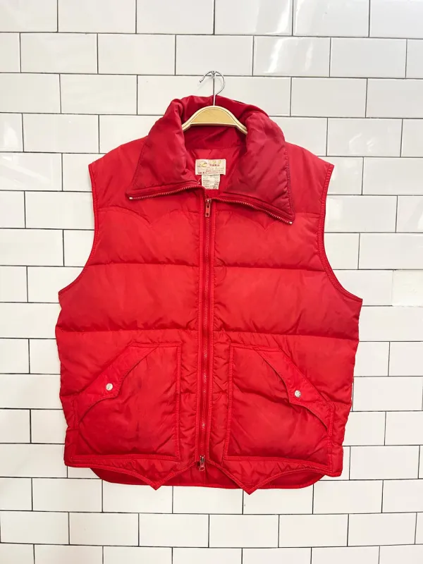 vintage 80s swan brand down vest sold by Good Market Thrift Store