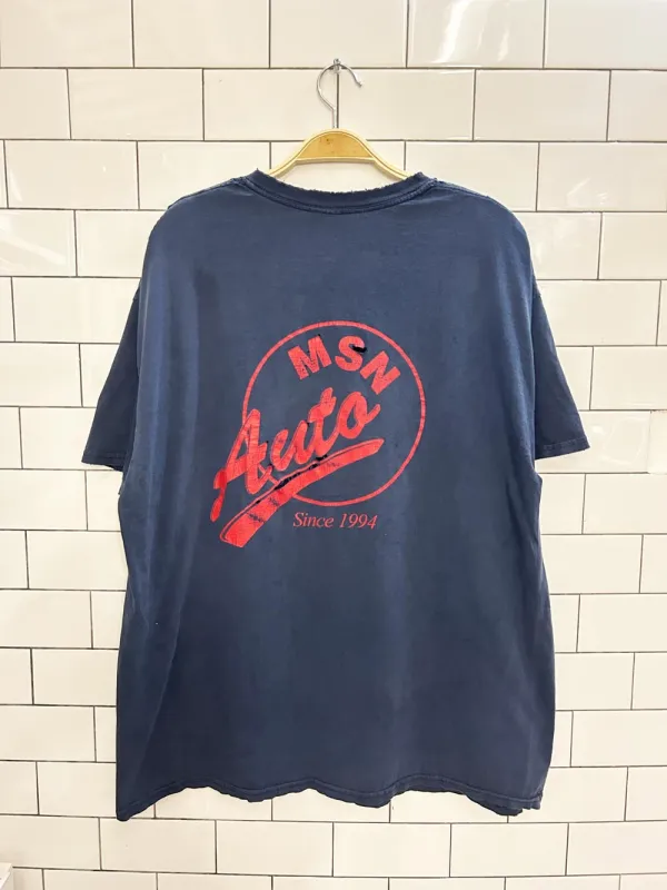 vintage 00s msn auto distressed oversized tee sold by Good Market Thrift Store