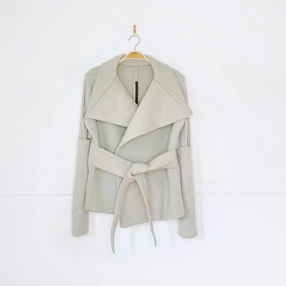 rick owens lilies wool-blend wrap knit jacket sold by Good Market Thrift Store