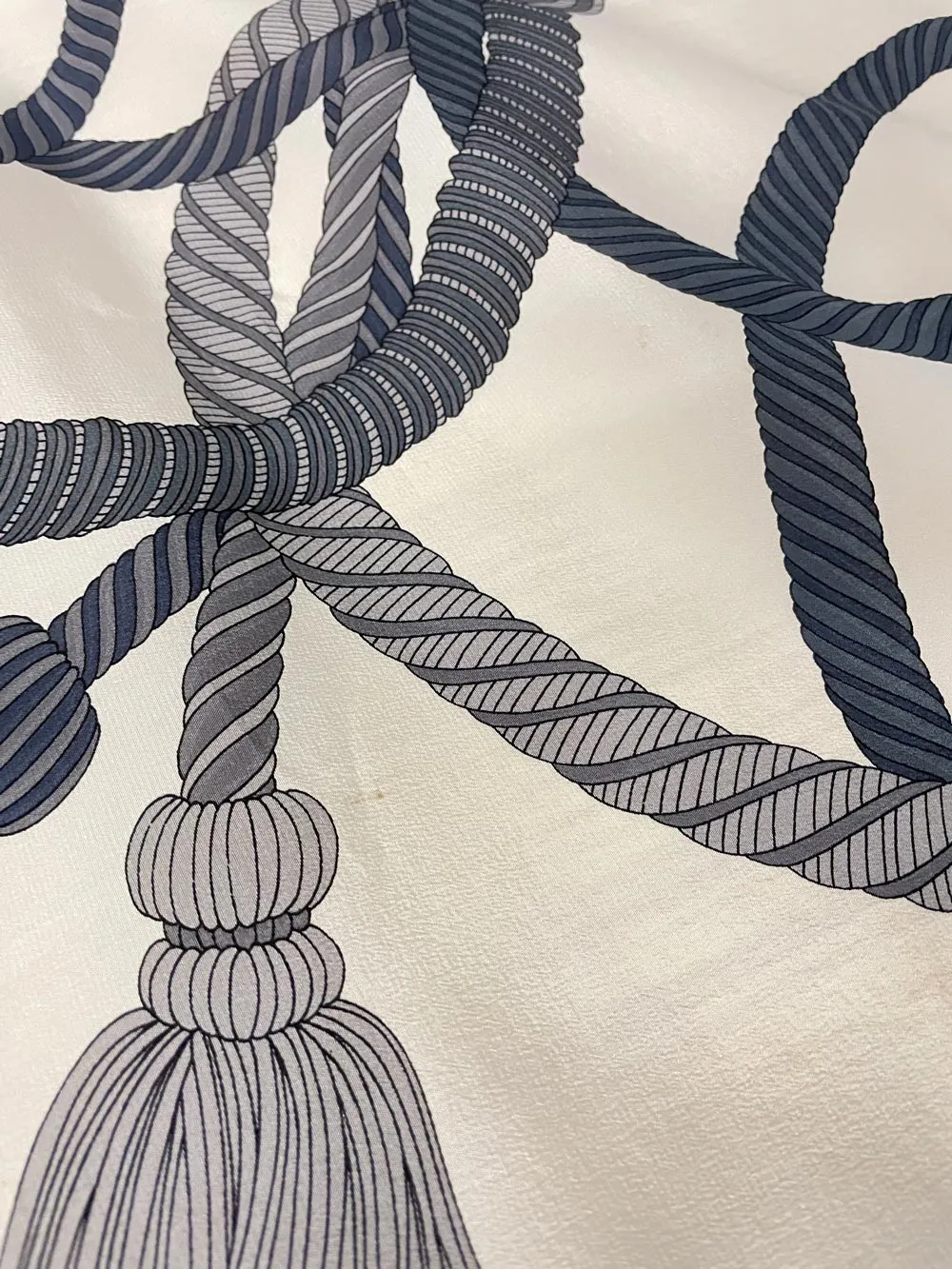 vintage aquascutum london silk tassel scarf w hand rolled edge sold by Good Market Thrift Store product image thumbnail 5