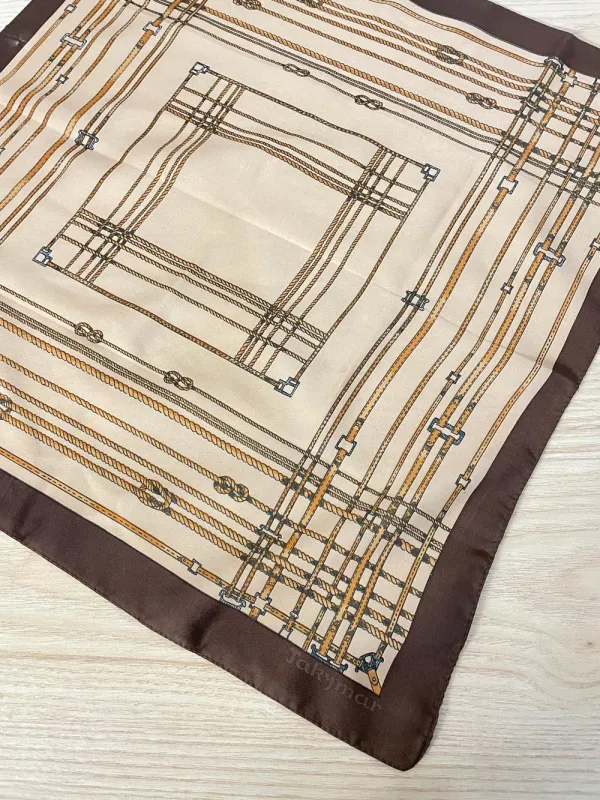 vintage 60s jakymar italy rope + harness poly scarf sold by Good Market Thrift Store