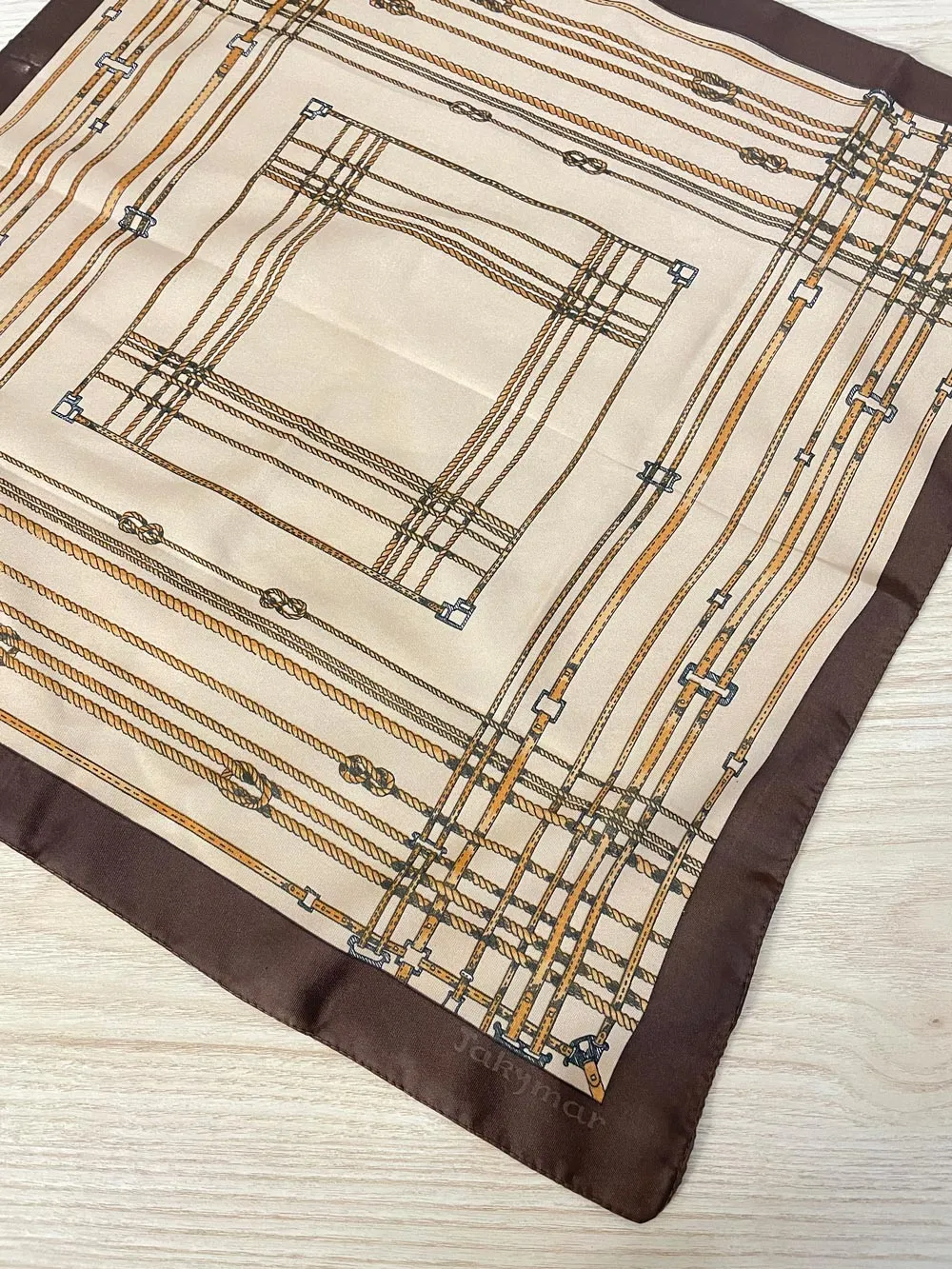 vintage 60s jakymar italy rope + harness poly scarf sold by Good Market Thrift Store