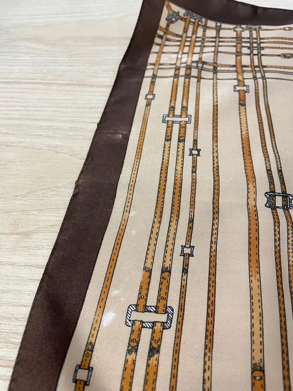 vintage 60s jakymar italy rope + harness poly scarf sold by Good Market Thrift Store product image thumbnail 3