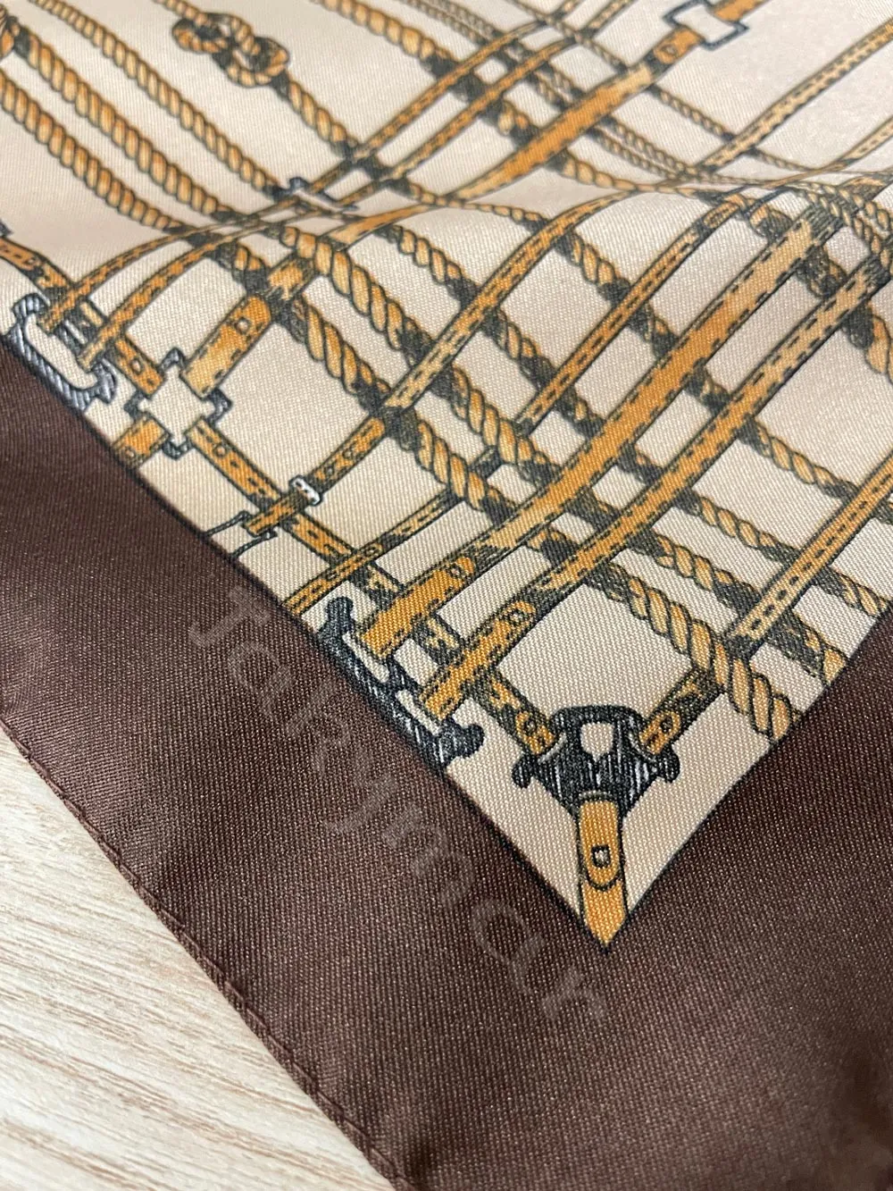 vintage 60s jakymar italy rope + harness poly scarf sold by Good Market Thrift Store product image thumbnail 2