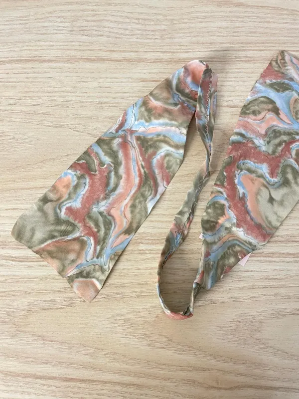 vintage 80s marble poly neck scarf sold by Good Market Thrift Store