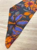 vintage 70s floral poly neck scarf sold by Good Market Thrift Store