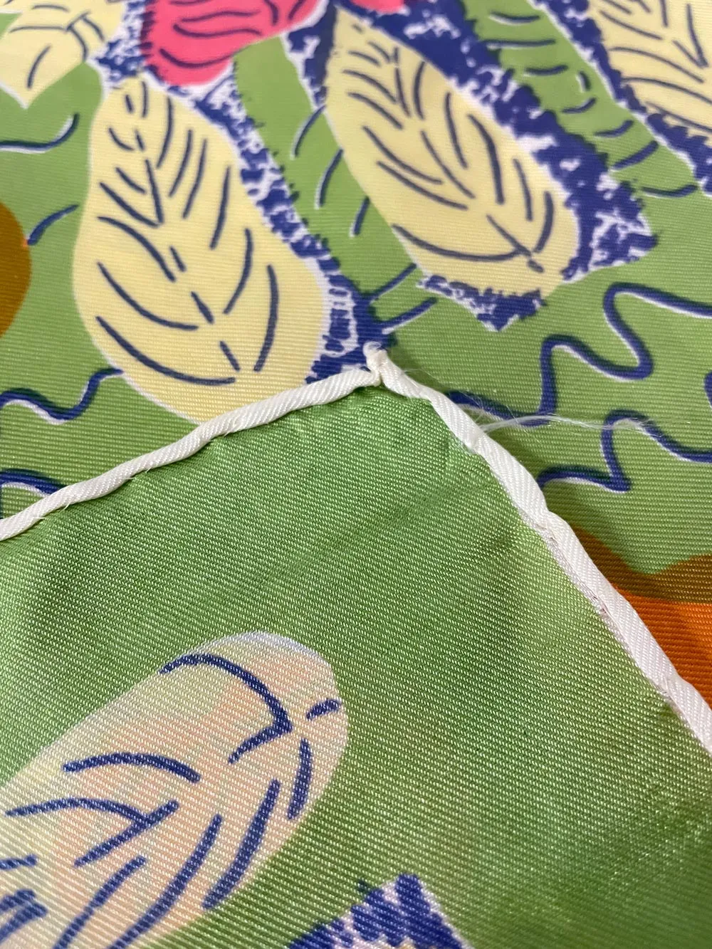 vintage hand-rolled edge silk scarf sold by Good Market Thrift Store product image thumbnail 3