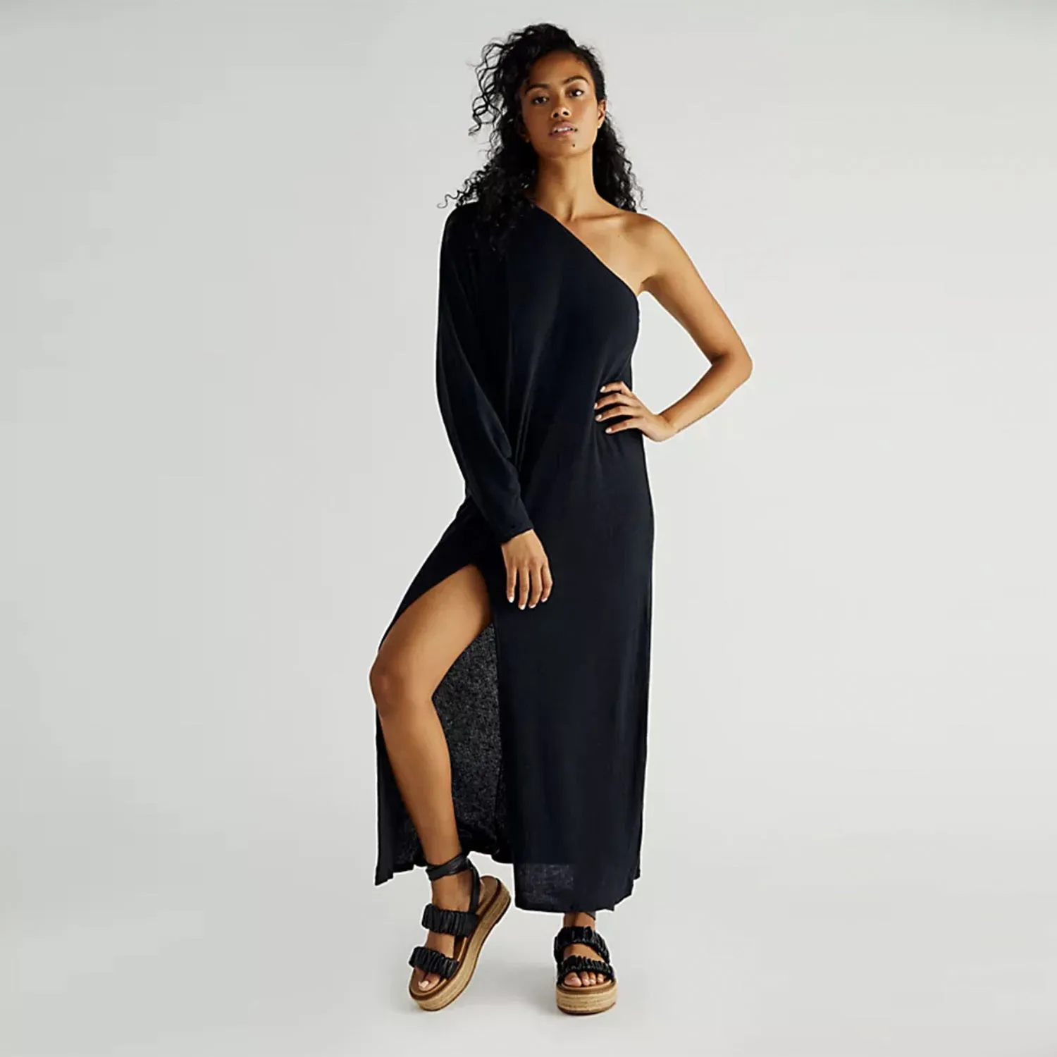 nwt free people kara one shoulder midi dress sold by Good Market Thrift Store