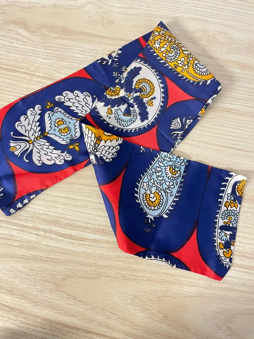 vintage 60s satin neck scarf sold by Good Market Thrift Store