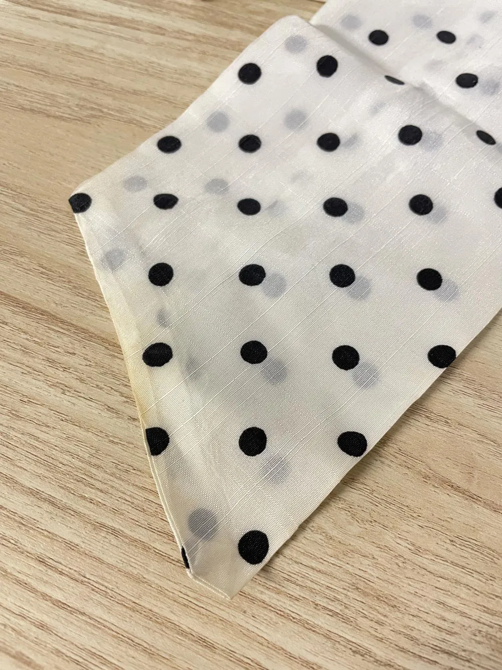 vintage satin polka dot neck scarf sold by Good Market Thrift Store product image thumbnail 2