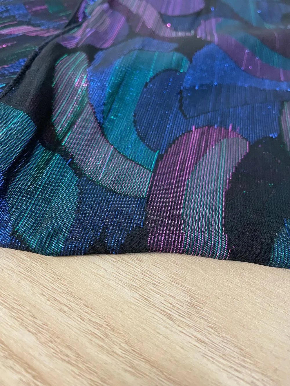 vintage metallic swirl long scarf sold by Good Market Thrift Store product image thumbnail 2