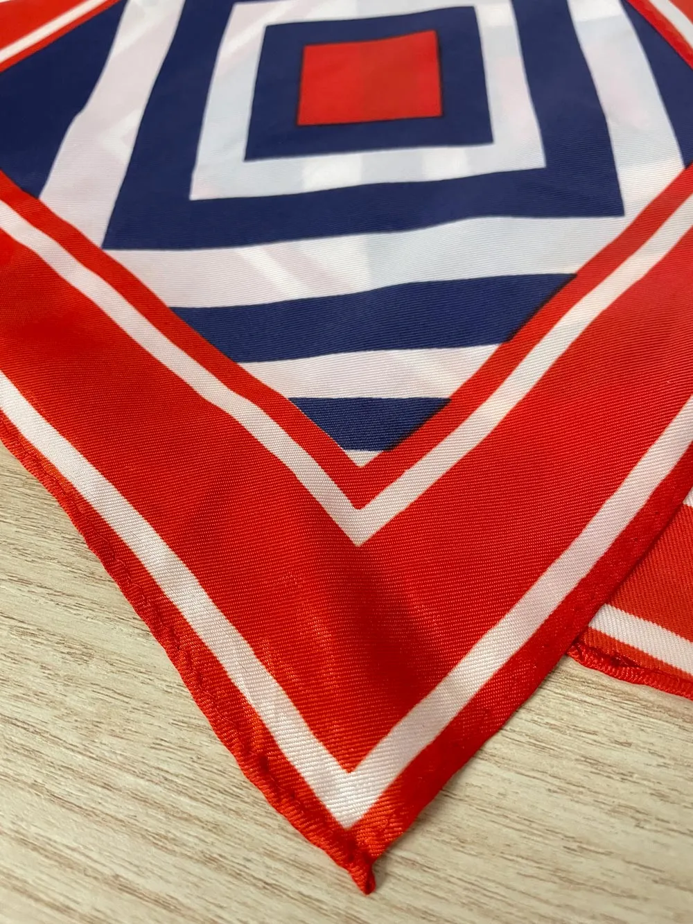 vintage japan diamond long satin scarf sold by Good Market Thrift Store product image thumbnail 2