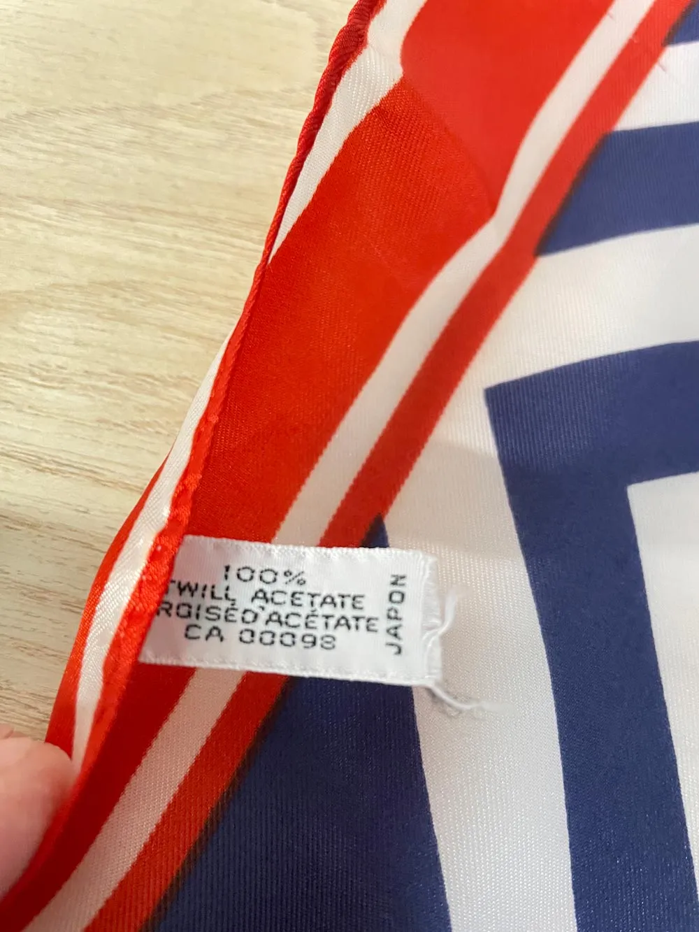 vintage japan diamond long satin scarf sold by Good Market Thrift Store product image thumbnail 3