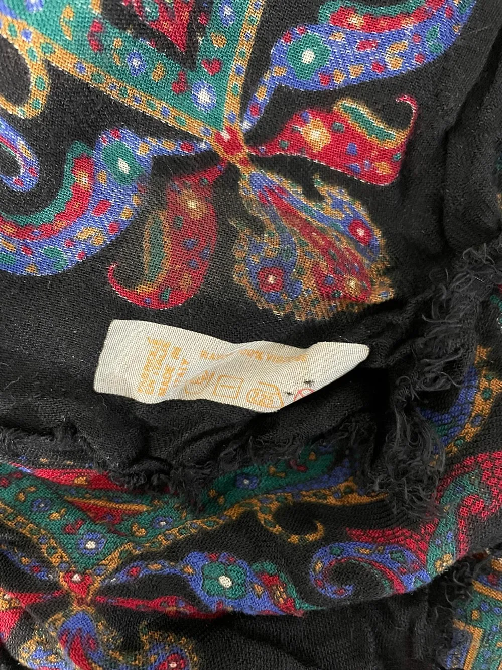 vintage xl woven paisley scarf sold by Good Market Thrift Store product image thumbnail 2