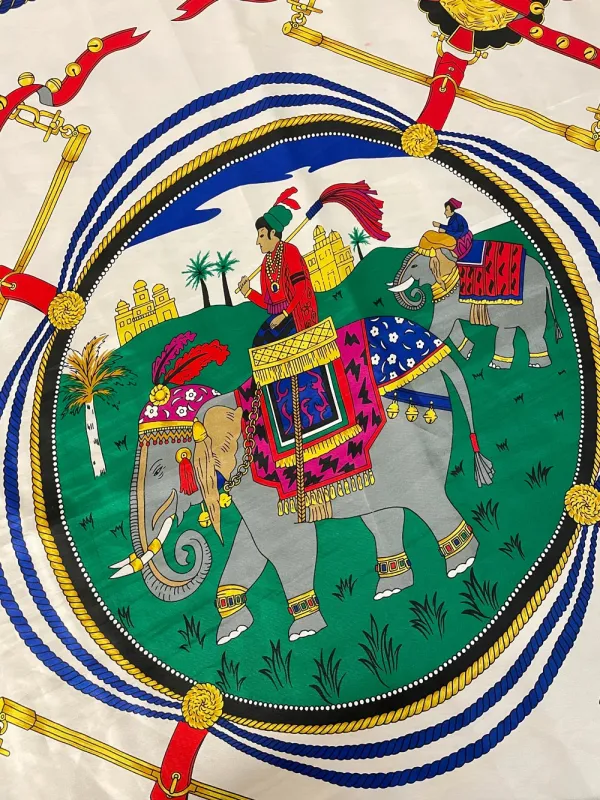 maharaja silk elephant scarf sold by Good Market Thrift Store