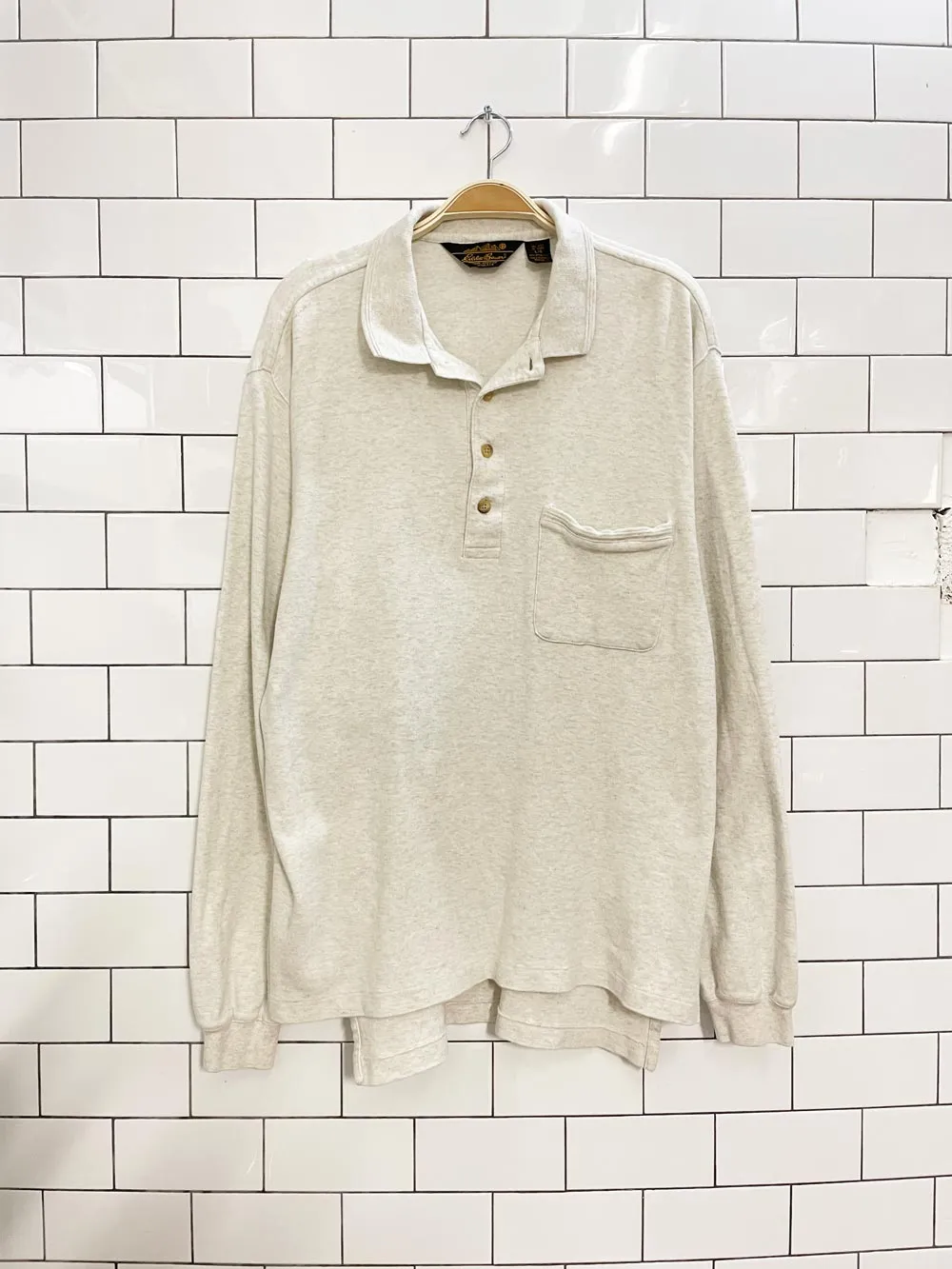 vintage eddie bauer long sleeve polo sold by Good Market Thrift Store