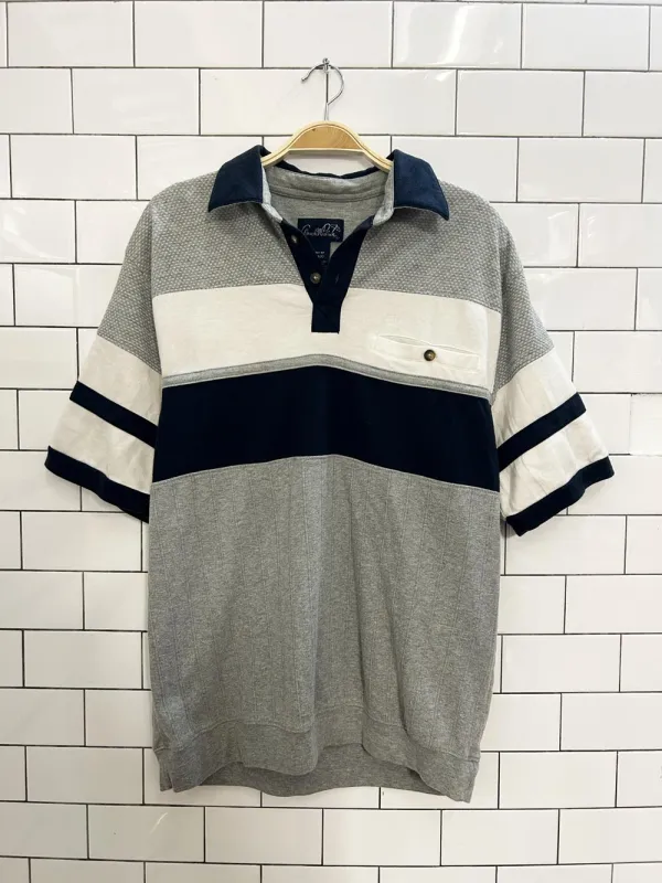 vintage arnold palmer big stripe polo sold by Good Market Thrift Store