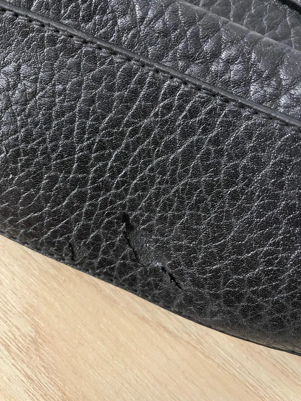 y2k guess faux leather mini handbag sold by Good Market Thrift Store product image thumbnail 5