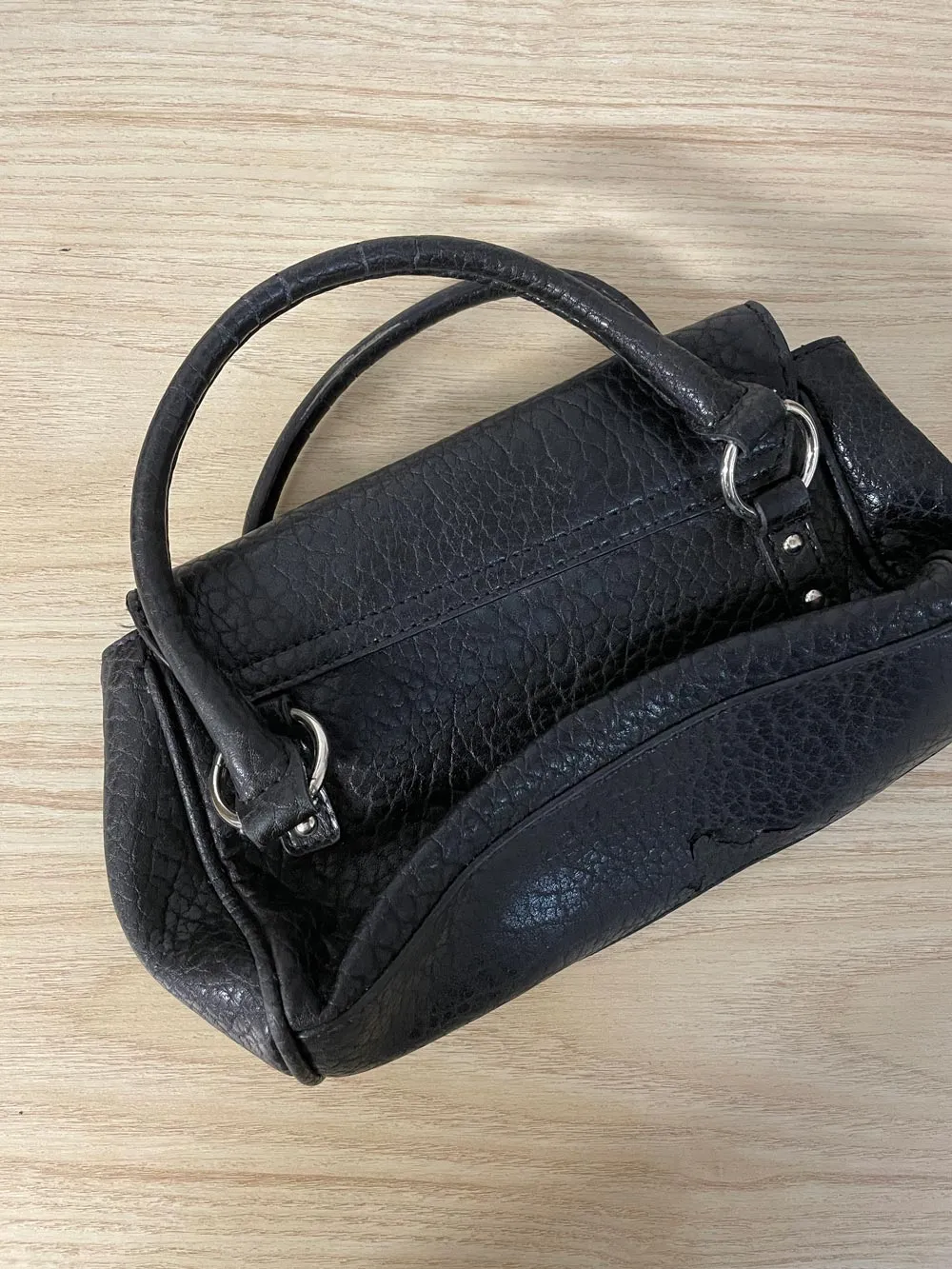 y2k guess faux leather mini handbag sold by Good Market Thrift Store product image thumbnail 3