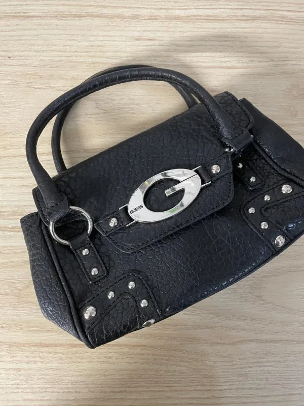 y2k guess faux leather mini handbag sold by Good Market Thrift Store