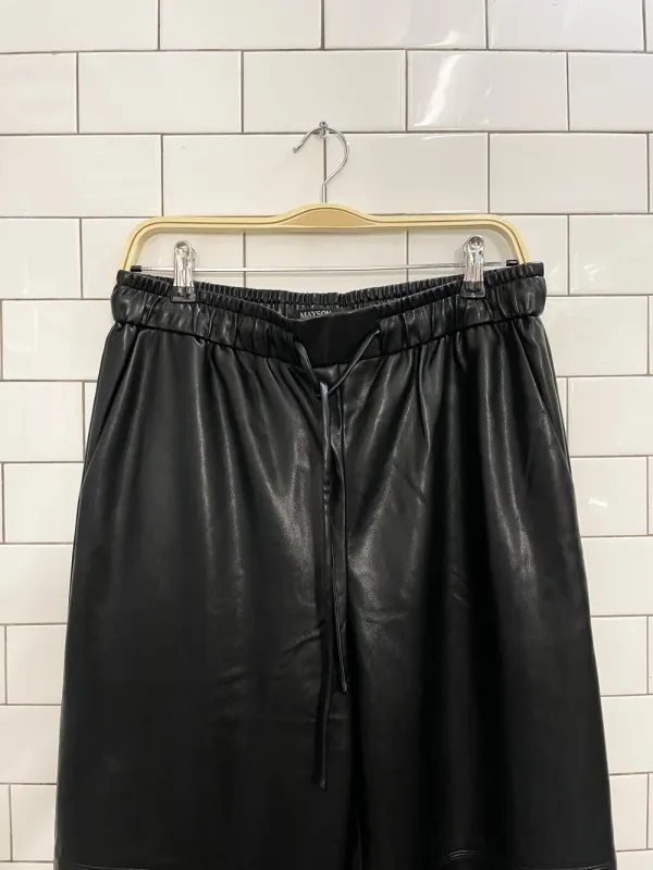 mayson the label faux leather wide leg pants sold by Good Market Thrift Store
