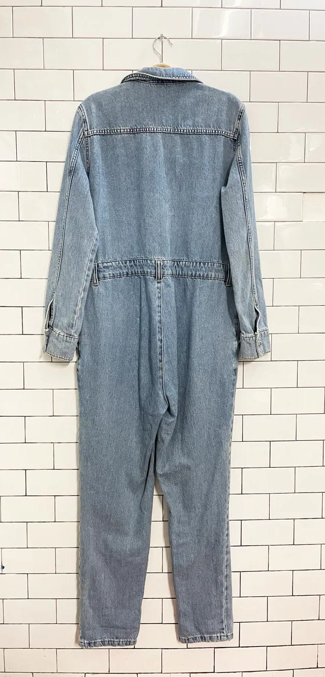 topshop denim boilersuit jumpsuit sold by Good Market Thrift Store product image thumbnail 4