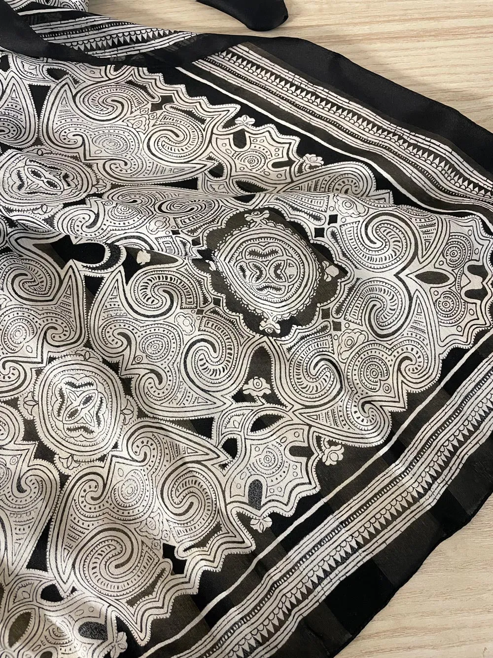 boho chiffon xl scarf sold by Good Market Thrift Store product image thumbnail 2