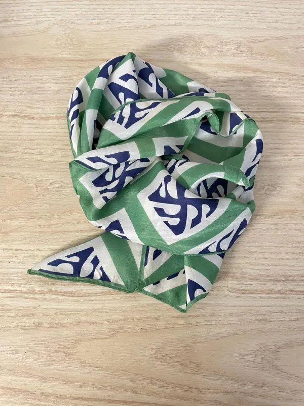 vintage italy long satin hair neck scarf sold by Good Market Thrift Store