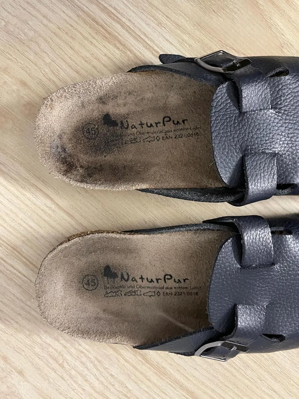 naturepur leather slip on clog sold by Good Market Thrift Store product image thumbnail 3