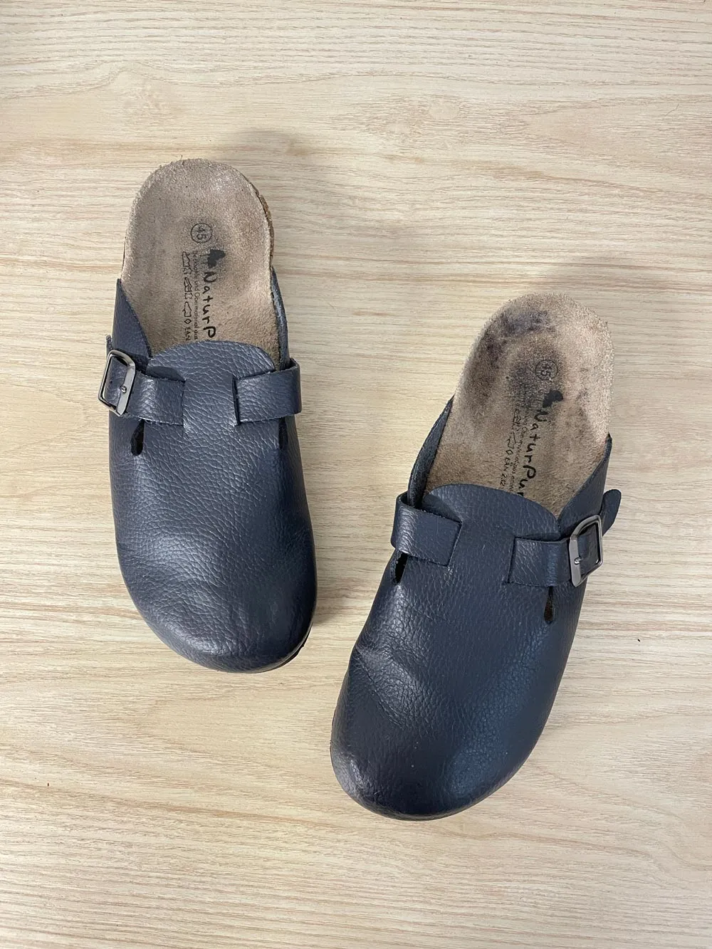 naturepur leather slip on clog sold by Good Market Thrift Store