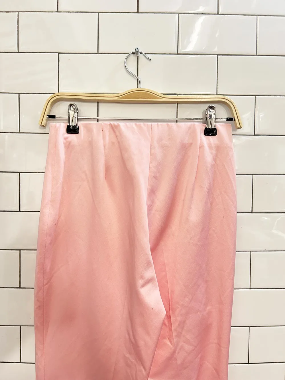 zara high rise satin flare pants sold by Good Market Thrift Store product image thumbnail 2