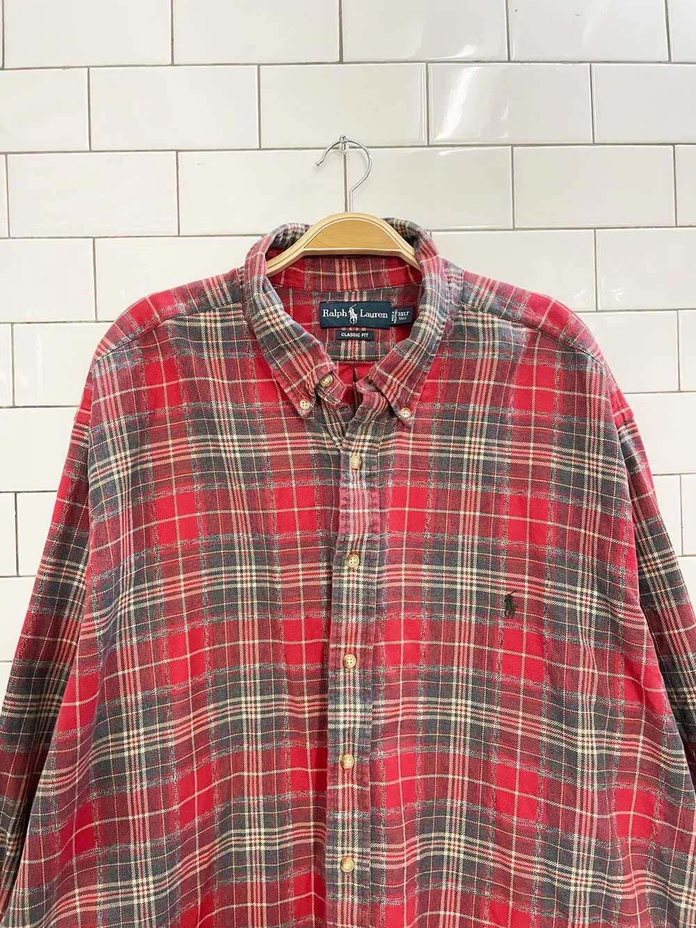 vintage 90s polo ralph lauren plaid flannel shirt sold by Good Market Thrift Store